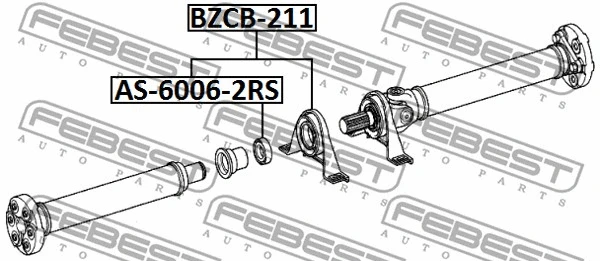 Bearing, propshaft centre bearing