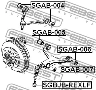 Mounting, control/trailing arm