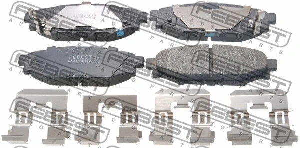 Brake Pad Set, disc brake (0801-B13R)