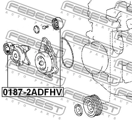 Tensioner Pulley, V-ribbed belt