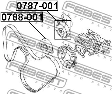 Deflection/Guide Pulley, V-ribbed belt