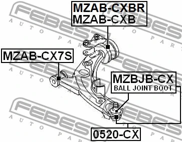 Mounting, control/trailing arm