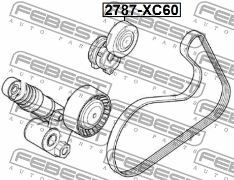 Tensioner Pulley, V-ribbed belt