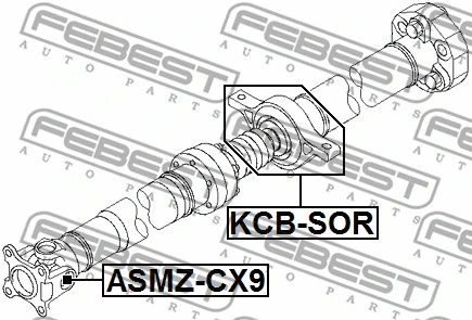 Bearing, propshaft centre bearing