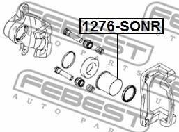 Piston, brake caliper
