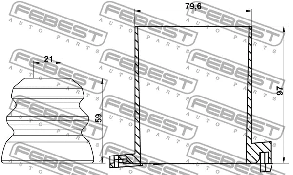Dust Cover Kit, shock absorber