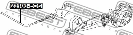 Cable Pull, parking brake (23100-EOS)