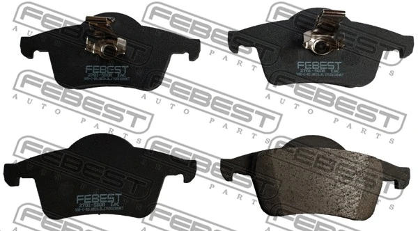 Brake Pad Set, disc brake (2701-S60R)