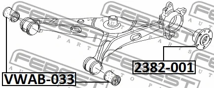 Mounting, control/trailing arm