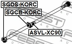 Bearing, propshaft centre bearing