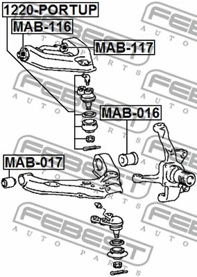 Mounting, control/trailing arm