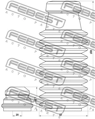 Dust Cover Kit, shock absorber