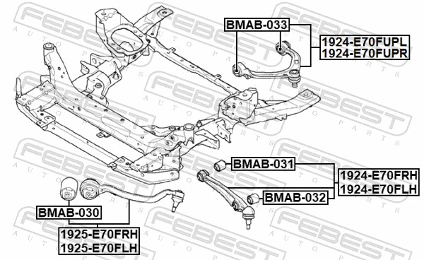 Control/Trailing Arm, wheel suspension (1924-E70FRH)