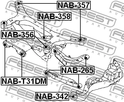 Bushing, axle beam