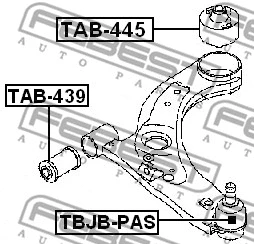 Mounting, control/trailing arm