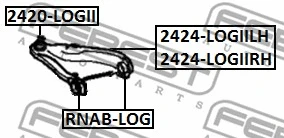 Control/Trailing Arm, wheel suspension (2424-LOGIIRH)
