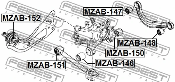 Mounting, control/trailing arm