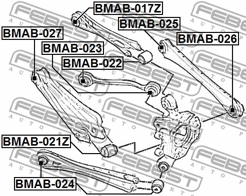 Mounting, control/trailing arm