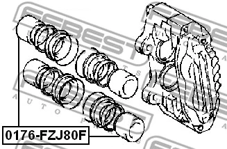 Piston, brake caliper