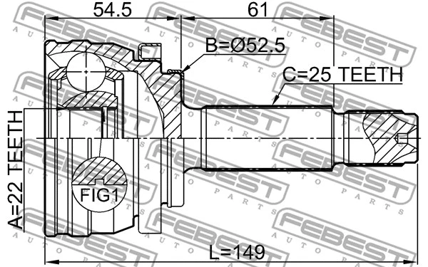 Joint Kit, drive shaft (1210-H517)