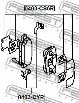 Accessory Kit, disc brake pad (0403-CYR)
