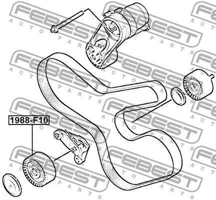 Deflection/Guide Pulley, V-ribbed belt
