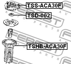 Seal, suspension strut support mount
