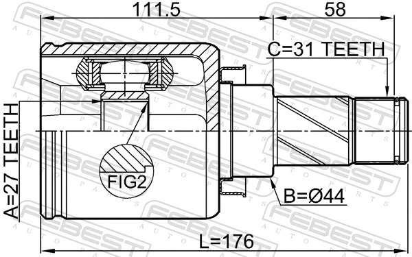 Joint Kit, drive shaft (2911-FLIIMTLH)