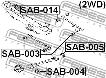 Mounting, control/trailing arm