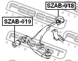 Mounting, control/trailing arm