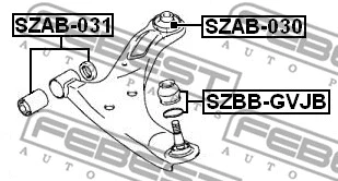 Mounting, control/trailing arm