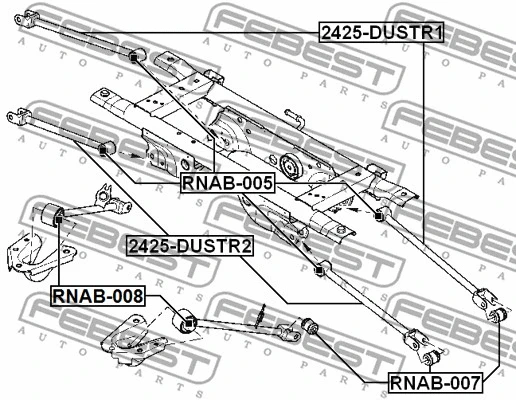 Mounting, control/trailing arm
