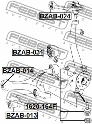 Mounting, control/trailing arm