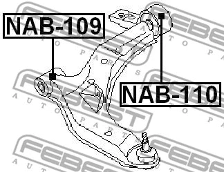 Mounting, control/trailing arm