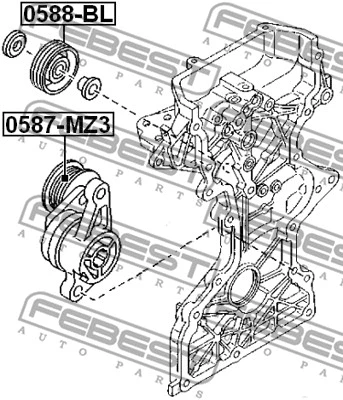 Deflection/Guide Pulley, V-ribbed belt