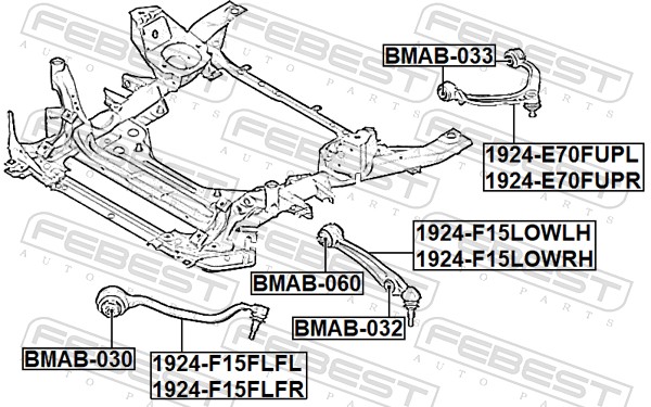 Control/Trailing Arm, wheel suspension (1924-F15LOWLH)