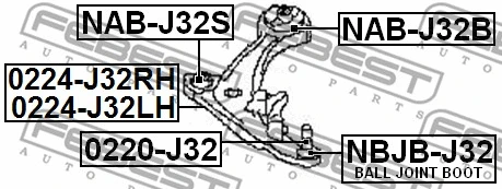 Mounting, control/trailing arm