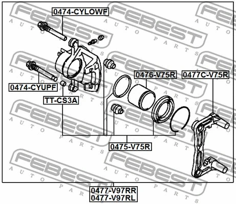 Repair Kit, brake caliper