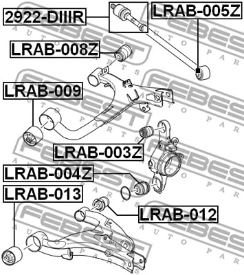 Mounting, control/trailing arm