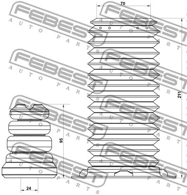 Dust Cover Kit, shock absorber