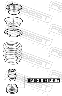 Dust Cover Kit, shock absorber (BMSHB-E81F-KIT)
