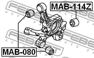Mounting, control/trailing arm