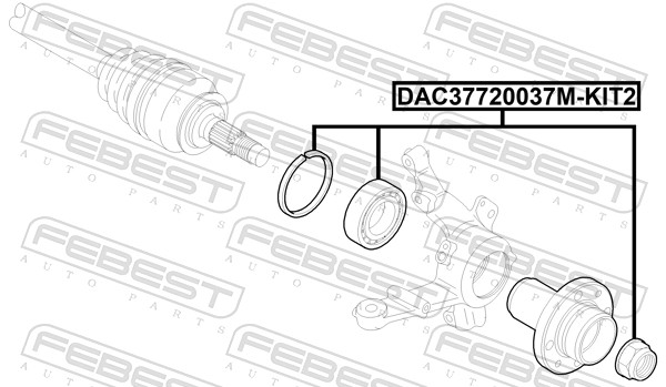 Wheel Bearing Kit (DAC37720037M-KIT2)