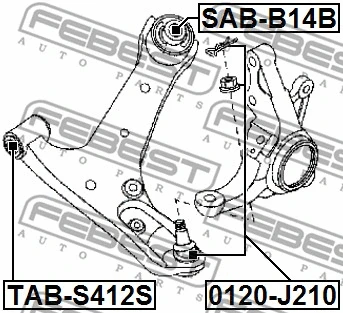 Mounting, control/trailing arm
