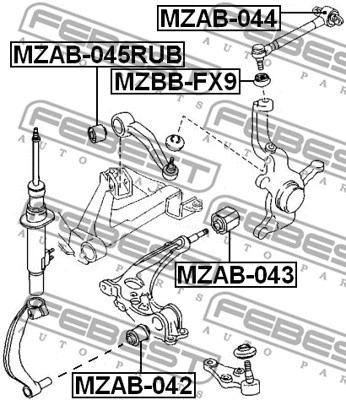 Mounting, control/trailing arm