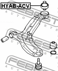 Mounting, control/trailing arm