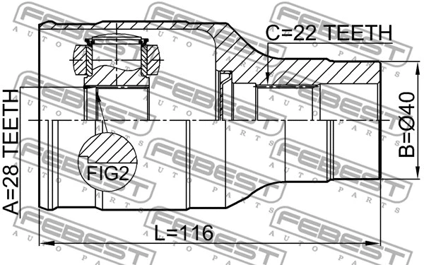 Joint Kit, drive shaft (0711-RS415RH)