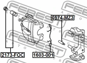 Spring, disc brake pad (1603-001)