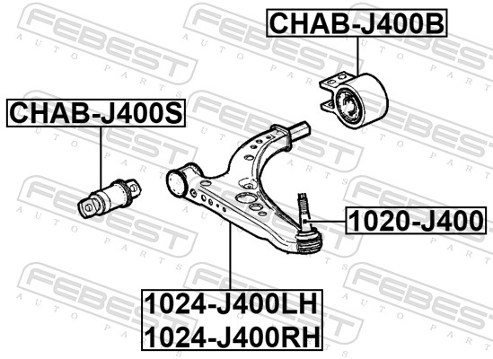 Mounting, control/trailing arm