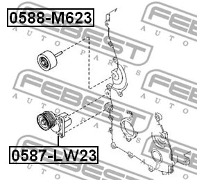 Deflection/Guide Pulley, V-ribbed belt
